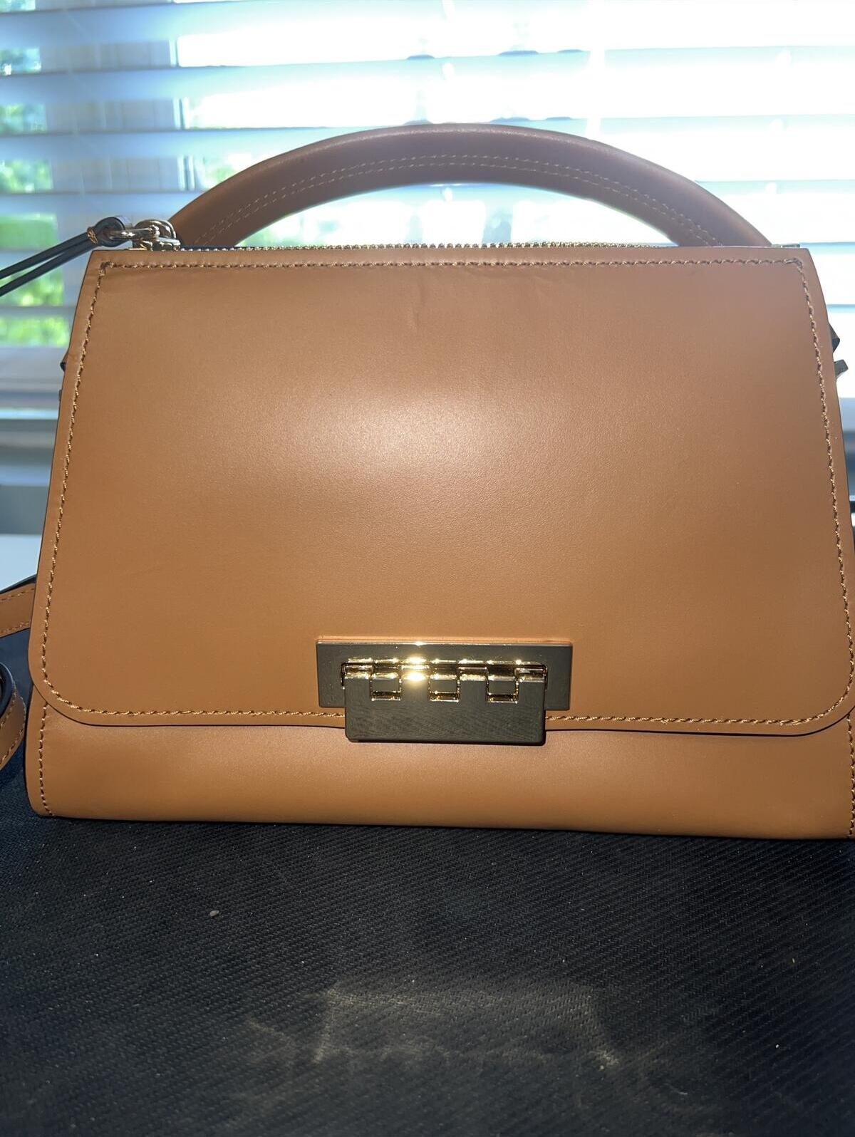 Zac Posen Eartha Leather Top Zip Crossbody, Nwt, (O18)